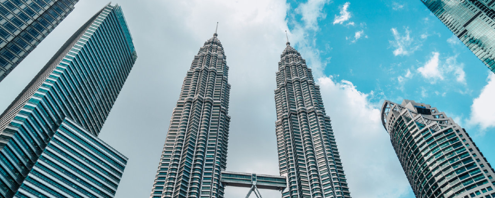 The Petronas Towers in Kuala Lumpur, Malaysia