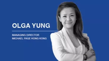 Olga's image in blue background