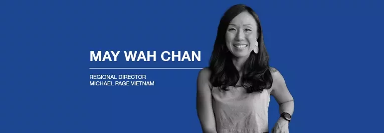 May Wah's image in blue background