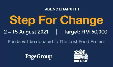 Step for Change campaign, Aug 2-15, 2021. Goal: RM 50,000 for The Lost Food Project.