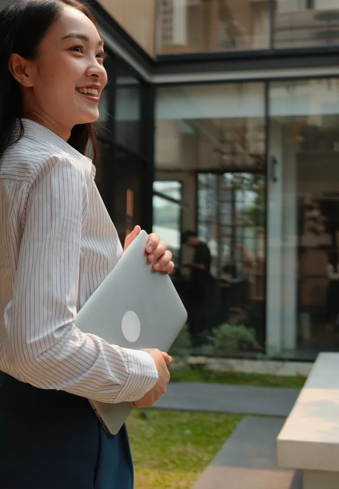 smiling person